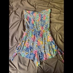 Strapless Urban Outfitters Smocked Romper